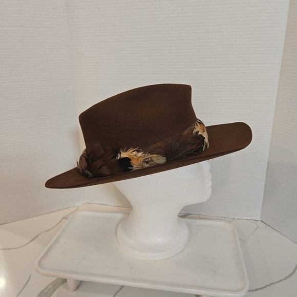 VTG 70s Resistol Round Up Collection Self Conforming Mens Cowboy Hat Size 7 1/2 - Picture 2 of 15